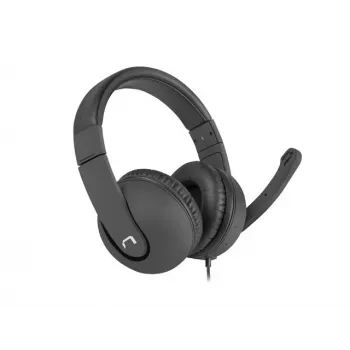 Kabelgebundenes binaurales Headset NATEC Rhea mit Bügelmikrofon, 3,5-mm-Anschlüsse, 2,2 m Kabel, 32 Ω Impedanz