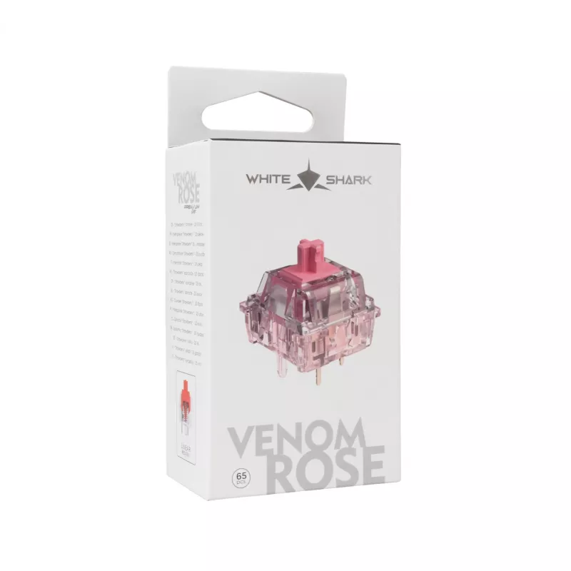 White Shark Venom Rose mechanische Tastaturschalter, 65 Stück