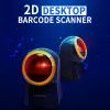 Kabelgebundener Desktop-Barcodescanner QOLTEC 50857 – 1D/2D, USB, ABS-Gehäuse, schwarz, 1,75 m Kabel