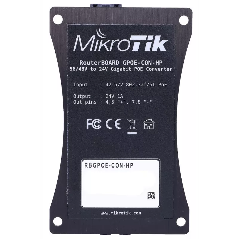 Mikrotik RBGPOE-CON-HP PoE-Adapter Gigabit-Ethernet 24 V