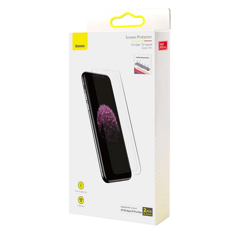 Gehärtetes Glas Displayschutz Baseus SGBL060302 für iPhone XS Max / 11 Pro Max 0,3 mm 2 Stück