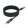 Magnetisches geflochtenes USB-C-auf-USB-C-Kabel FIXED FIXDBM-CC2-GR, USB 2.0, geflochtener Mantel, feste Länge, grau