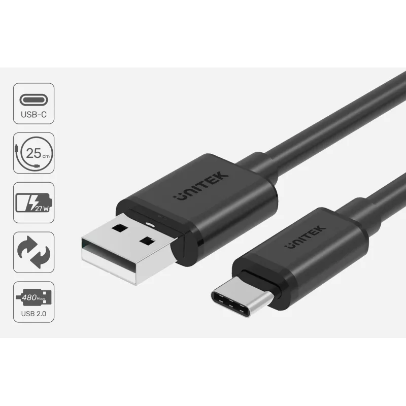 UNITEK C14069BK USB-Kabel 3 m USB A auf USB C
