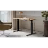 Schreibtisch mit elektrischer Höhenverstellung MOON 121x67x72-120 schwarz/hellbraun