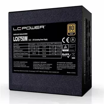 LC-Power Super Silent LC6750M V3.0 750W 80Plus Gold 135mm-Lüfter retail - PC-/Server-Netzteil - ATX