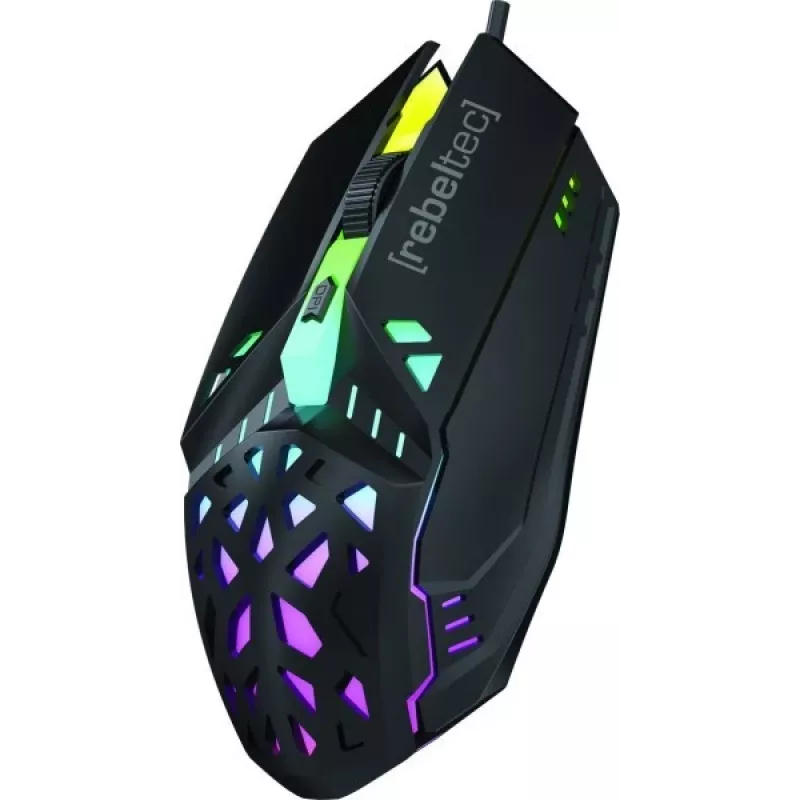 Kabelgebundene Gaming-Maus Rebeltec SHARK — ergonomisches Design, optischer Sensor