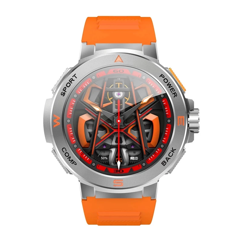 Smartwatch BlitzWolf BW-AT5 orange mit Bluetooth und Herzfrequenzmesser
