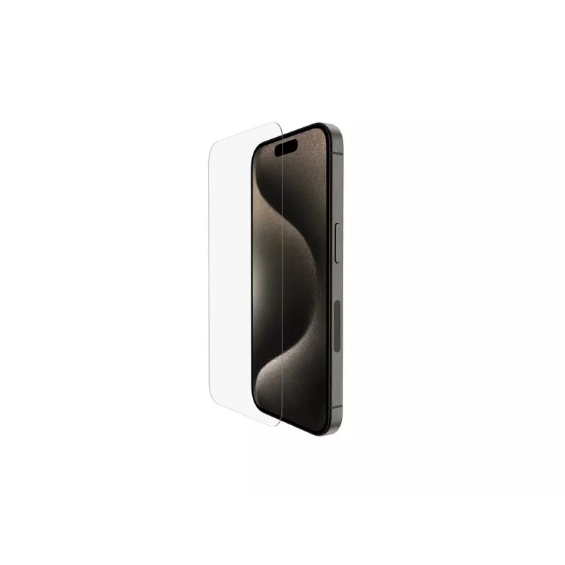 Belkin | ScreenForce Pro | UltraGlass2 Antimikrobieller Displayschutz | Apple | Für iPhone 15 Pro | Glas | Transparent | Klarer Displayschutz