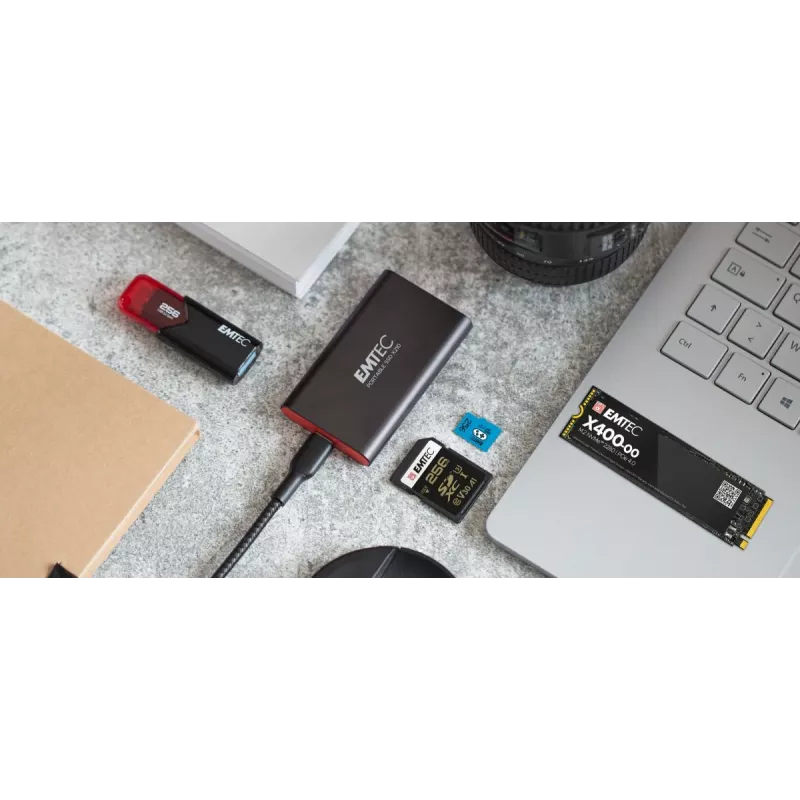Emtec X210 ELITE 2 TB USB Type-C 3.2 Gen 2 (3.1 Gen 2) Schwarz, Rot