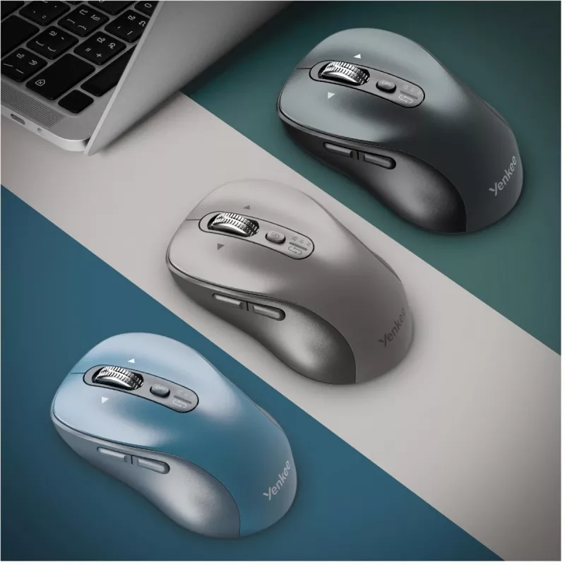 Kabellose Maus YENKEE YMS2010BE Dual-Mode ergonomisch, 2,4 GHz USB-Empfänger + Bluetooth 5.1, 4-stufig DPI 1000–3200, 6 Tasten