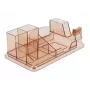 Schreibtisch-Organizer DeLOCK 18341 Transparent Braun Kunststoff 145x250x85mm