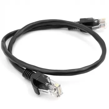 Cat5E UTP-Kabel, 0,5 m, Schwarz
