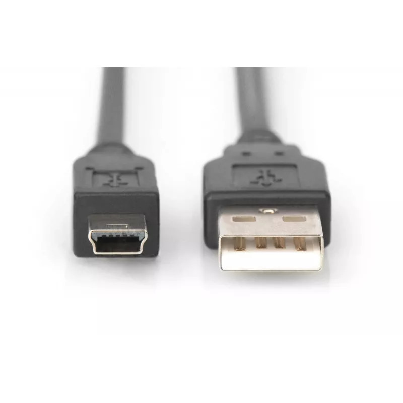 ASM AK-300108-018-S ASSMANN Kabel USB 2.0 HighSpeed CanonTyp USB A / Mini-USB B (5-polig) Stecker 1,8 m