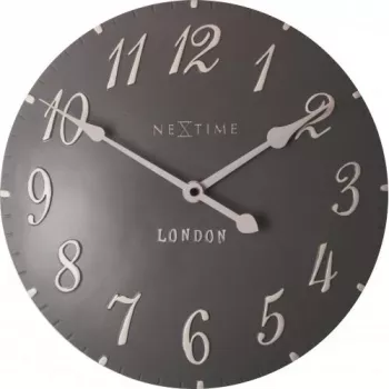 NeXtime klok 3084gs London Arabic, Ø34,5cm, Wand, Grau/Weiß