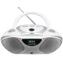 CD-Recorder BLAUPUNKT BB14WH — CD-Recorder mit MP3-Wiedergabe, USB, LCD, Uhr, 2x1 W Lautsprecher, Silber/Weiß