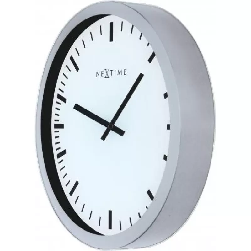 NeXtime Uhr 3031 Magic - Stripe, 25x35,2 cm, Wand, Weiß