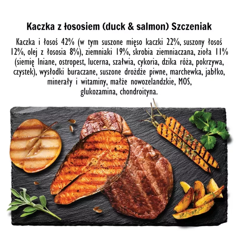 PAKA ZWIERZAKA Puppy Duck mit Lachs S - Trockenfutter für Hunde - 9kg