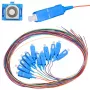 Pigtail-Set SC/UPC Singlemode Extralink G.652D 900µm FTTH 1,5 m 12 Stück 12 Farben