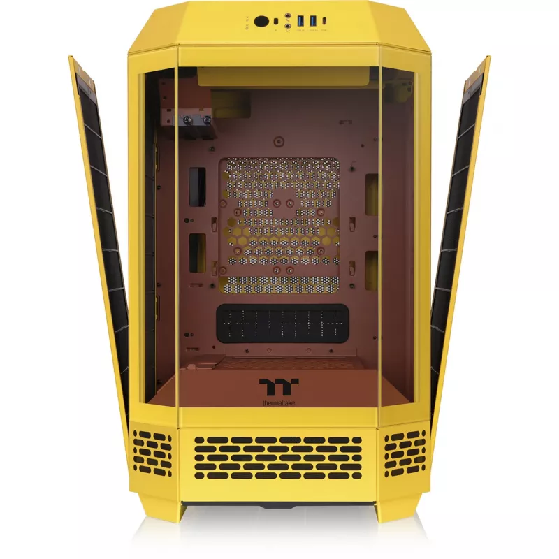 Mini Tower Gehäuse THERMALTAKE The Tower 250 Butter Caramel — microATX/Mini-ITX, ATX-Unterstützung, kompaktes Gehäuse