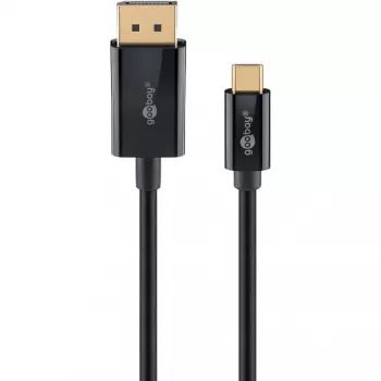 Goobay USB-C auf DisplayPort Kabel – vergoldete Stecker, Ultra HD Auflösungen bis zu 4K @ 60 Hz, Typ C Thunderbolt 3/4 zu DP Adapter kompatibel mit