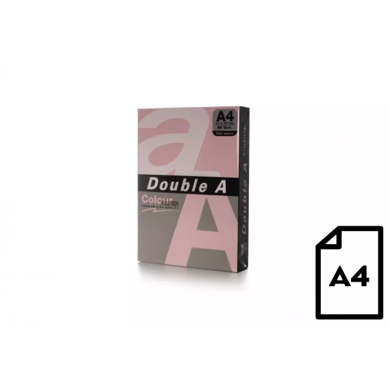 Farbiges Papier Double A, 80 g, A4, 500 Blatt, Pink