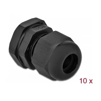 Kabelverschraubung DeLOCK 60196 Schwarz Kunststoff 10 Stück