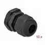 Kabelverschraubung DeLOCK 60196 Schwarz Kunststoff 10 Stück