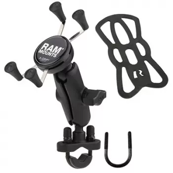 RAM Mounts X-Grip Handyhalterung mit Lenker-U-Bolzen-Basis