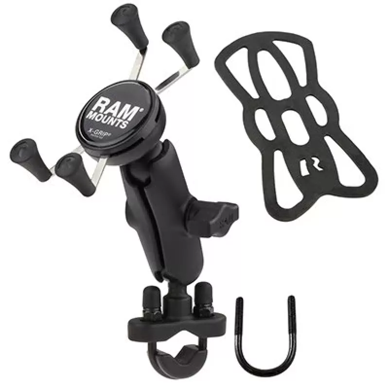 RAM Mounts X-Grip Handyhalterung mit Lenker-U-Bolzen-Basis