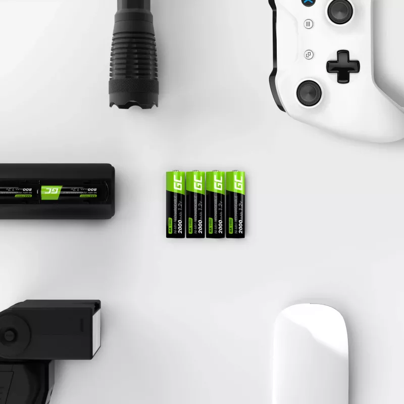 Akku Grün Cell GR02 — NiMH AA 1,2 V 2000 mAh, 2 Stück