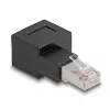 Delock - Netzwerkadapter - RJ-45 (M) nach rechts abgewinkelt zu RJ-45 (W) - CAT 6a
