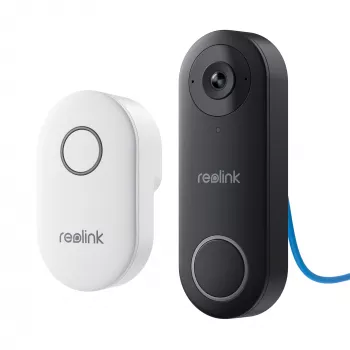 Reolink D340P - 5MP Kabelgebundene Video-Türklingel mit Gong, PoE, Personenerkennung, Zwei-Wege-Audio, kompatibel mit NVRs