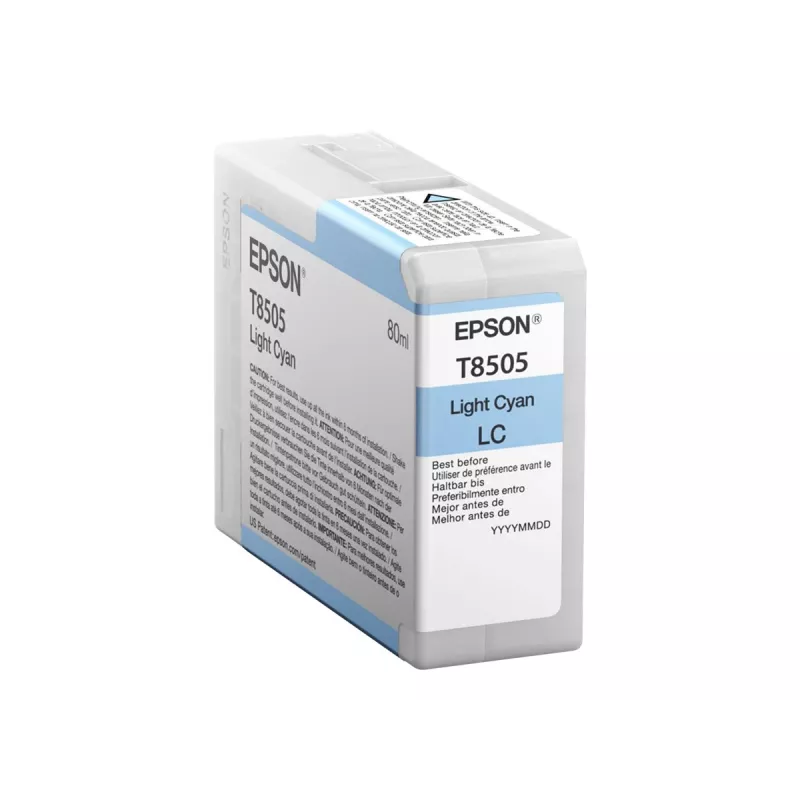 Epson Einzelpackung Light Cyan T850500, Light Cyan, Pigmenttinte, 80 ml, 1 Stück