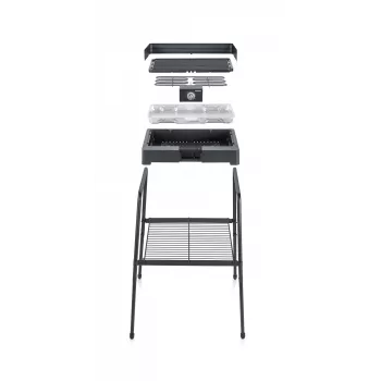 Elektrogrill Severin PG 8568 2200 W Schwarz Rechteckige Kochfläche
