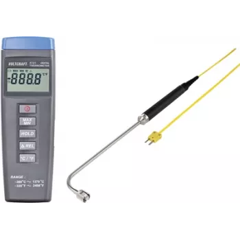 VOLTCRAFT K101 + TP 206 Temperaturmessgerät -200 bis +1370 °C Fühler Typ K