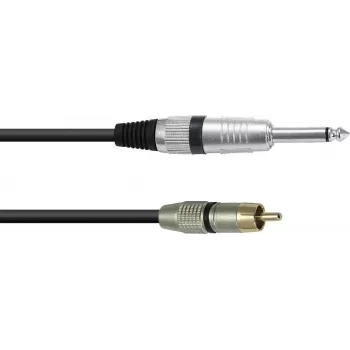 OMNITRONIC Adapterkabel RCA/Klinke 0,9 m schwarz (30225118)
