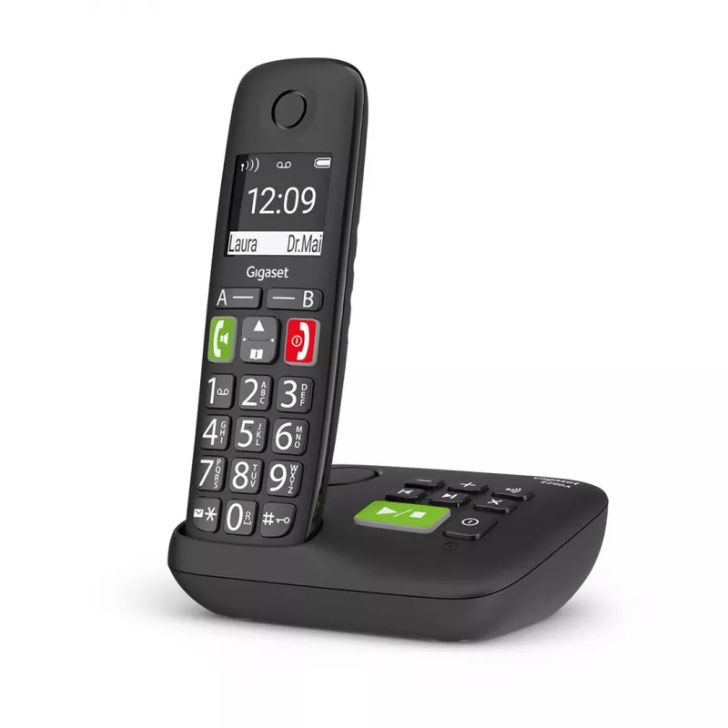 Gigaset E290A Analog-/DECT-Telefon mit Anruferkennung Schwarz