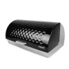 Tischbrotkasten Maestro MR-1676 Schwarz – Edelstahl, Klappdeckel, 385×255×190 mm