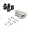 DELOCK D-Sub-Gehäuse 9-polig mit Gummidichtungen, Kunststoff, schwarz/grau, 41,6×31,6×19,8 mm