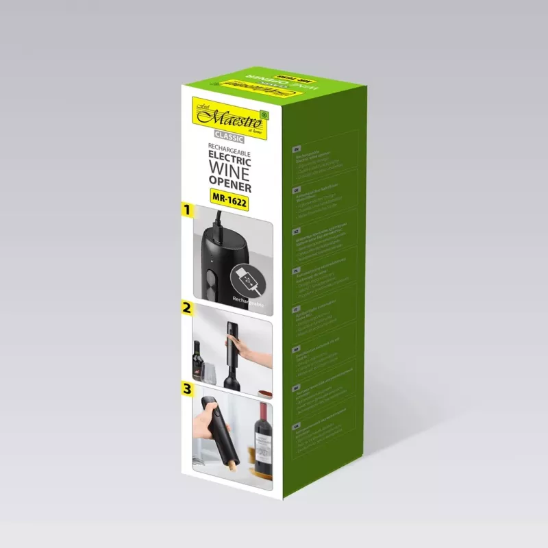 MAESTRO MR-1622 elektrischer USB-Weinkorkenzieher