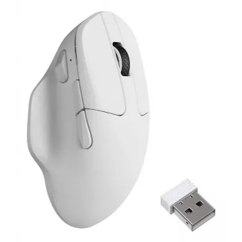 Beidhändige kabellose optische Maus Keychron M7-A24 30000 DPI RF Wireless Bluetooth USB-C Weiß