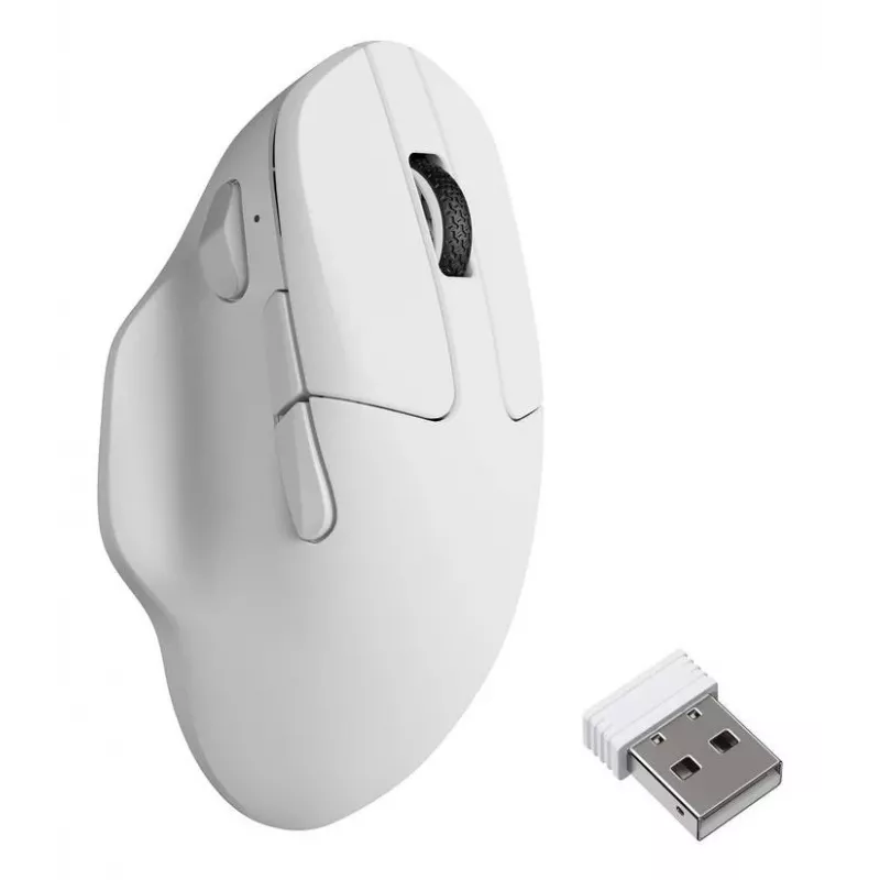 Beidhändige kabellose optische Maus Keychron M7-A24 30000 DPI RF Wireless Bluetooth USB-C Weiß