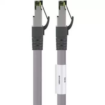 Goobay CAT 8.1 Patchkabel, S/FTP (PiMF), Grau, 0,5 m - LSZH halogenfrei, Kupfer AWG 24 (55135)