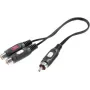 SpeaKa Professional RCA Audio Y-Adapter [1x RCA-Stecker - 2x RCA-Buchse] Schwarz (SP-7869820)