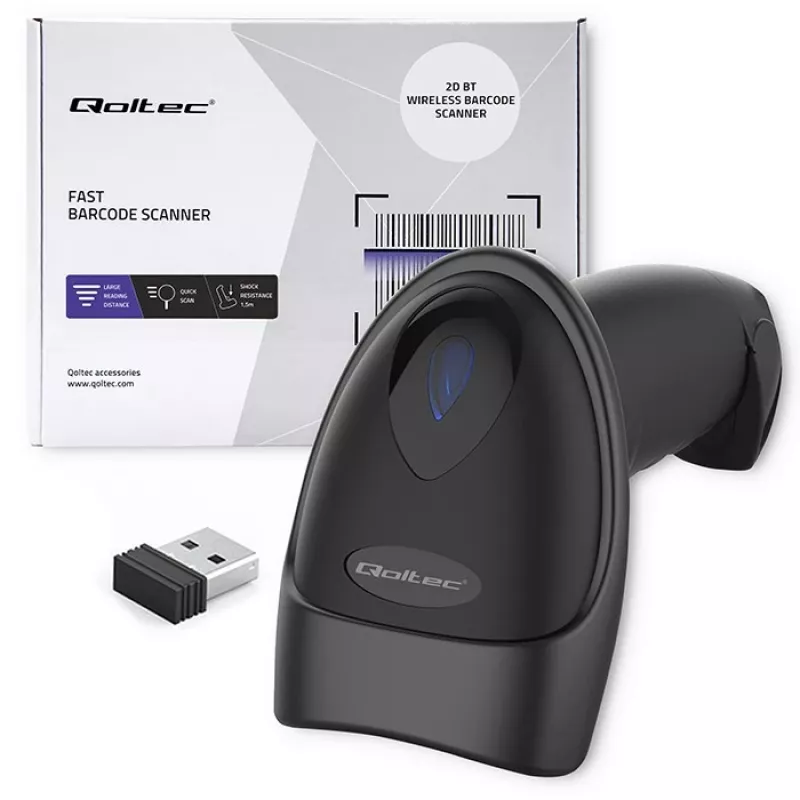 Barcode-Scanner QOLTEC 50880 1D/2D USB — Handscanner mit USB-Schnittstelle