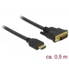 Videokabel-Adapter DeLOCK 85651 0,5 m HDMI Typ A DVI Schwarz