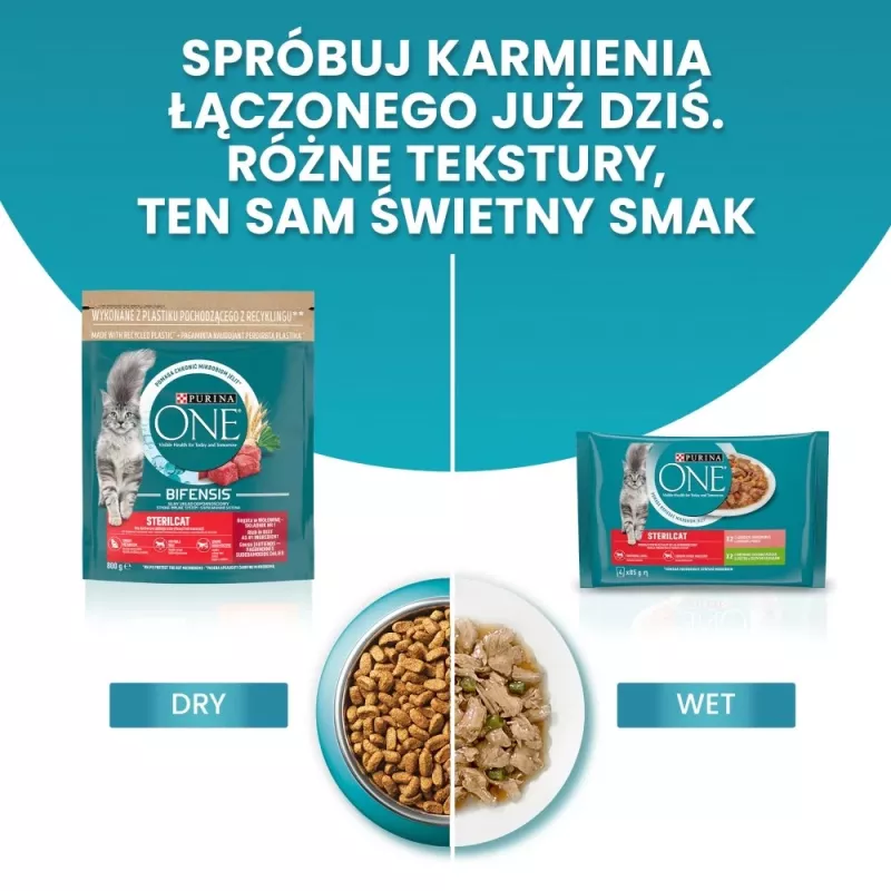 PURINA One Bifensis Sterilcat Rind - Trockenfutter für Katzen - 800 g