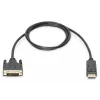ASM AK-340301-030-S ASSMANN Kabel Displayport 1.1a mit Verriegelung Typ DP/DVI-D (24+1) M/M Schwarz 3m