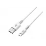 Kabel USB-USB C 2m silicone Weiß Quick Charge