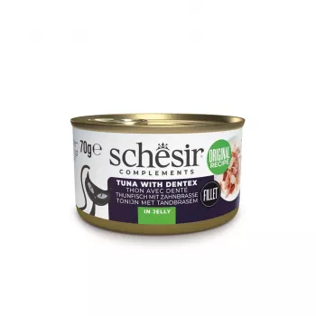 Schesir Oceanic Adult Katzennassfutter mit Thunfisch und Zahnbrasse, 70 g